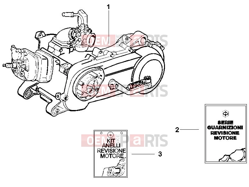 gilera 2019 Runner 50 SP Engine » Engine, assembly