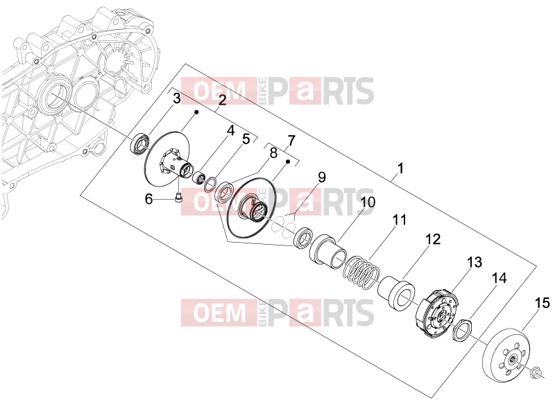 gilera 2008 Runner 50 SP Engine » Driven pulley
