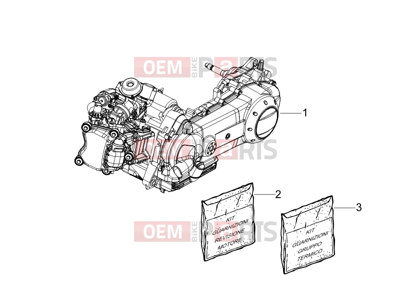 gilera 2009 Runner 125 ST 4T Engine » Engine, assembly