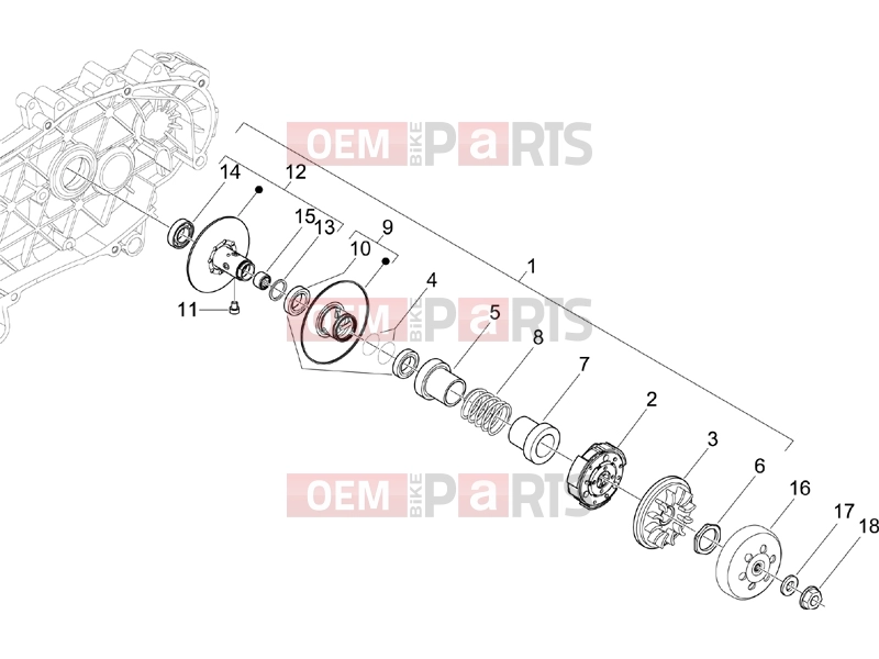gilera 2017 Runner 125 ST 4T Engine » Driven pulley