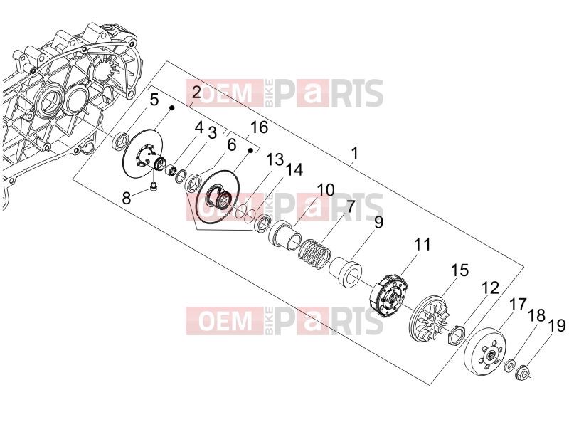 gilera 2008 Runner 200 ST 4T Engine » Driven pulley