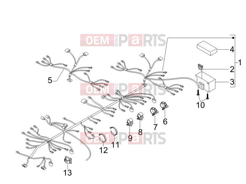 gilera 2012 Runner 200 ST 4T Electrical system » Main cable harness