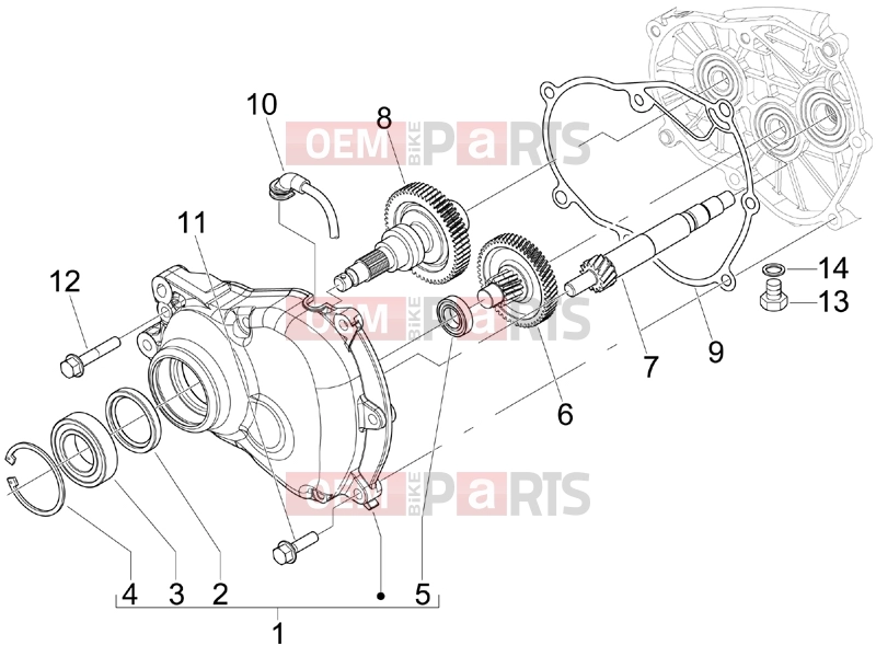gilera 2007 Runner 125 VX 4T Engine » Reduction unit