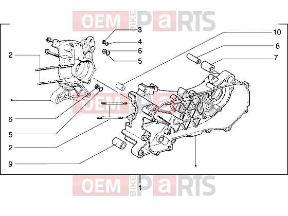 gilera Stalker 50 Engine » Crankcase