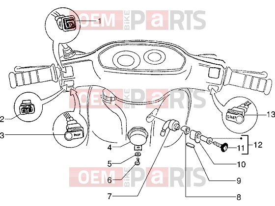 Electrical system » Electrical devices - Gilera Storm 50