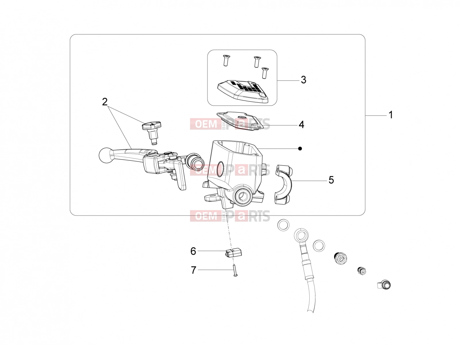  Brake system » Front master cilinder - Motoguzzi Eldorado 1400 ABS 2018