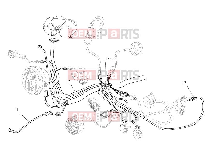 FRAME » Front electrical system - Motoguzzi Nevada 750 S 2010