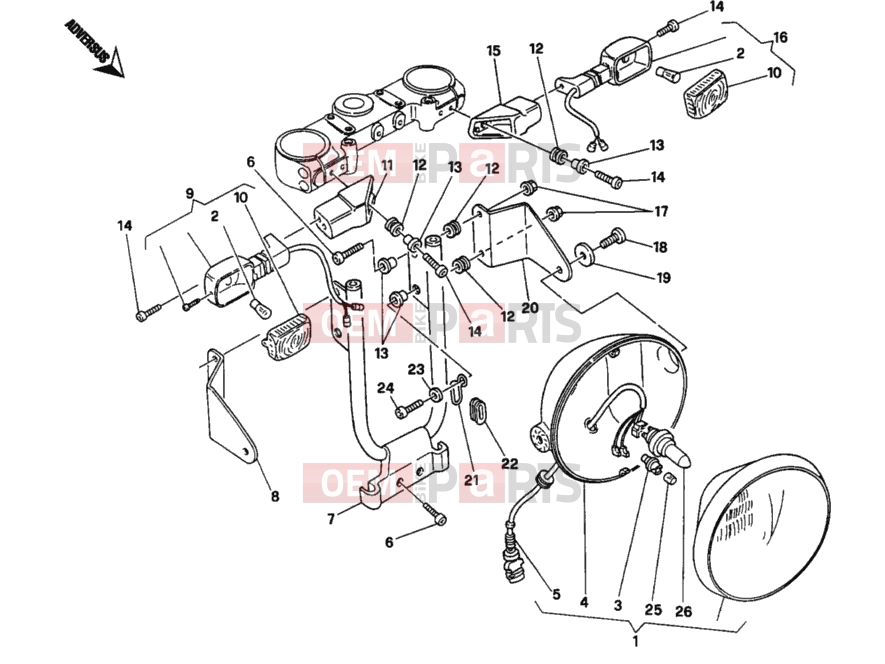DUCATI 2007 Monster 400 HEADLIGHT » LIGHTING SYSTEM