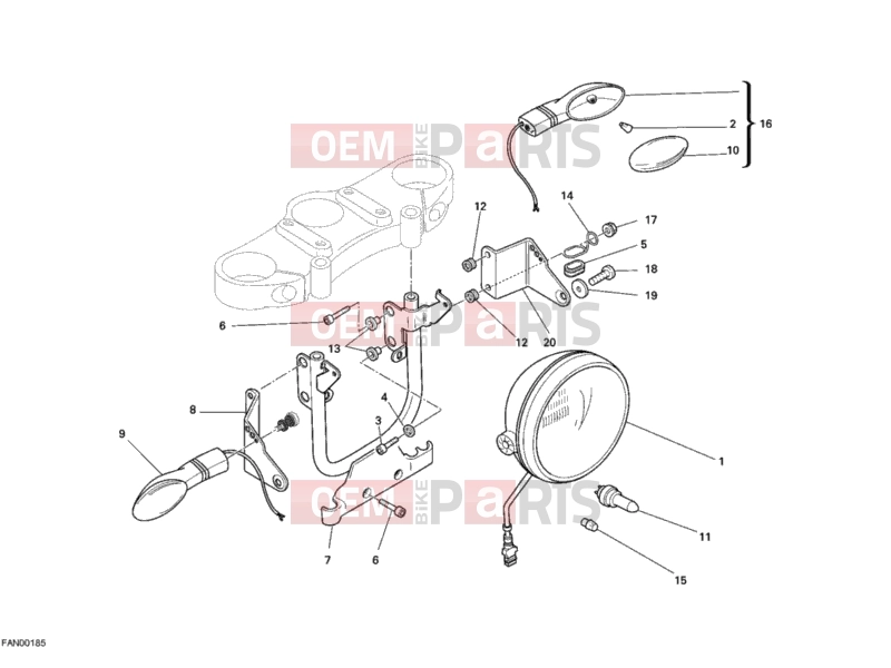 DUCATI 2007 Monster 695 HEADLIGHT » LIGHTING SYSTEM