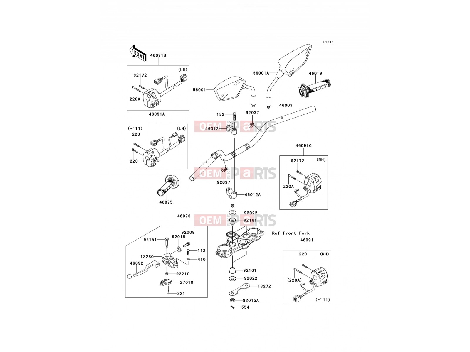 Handlebar - Kawasaki D-TRACKER 125 (KLX125DCF) 2012