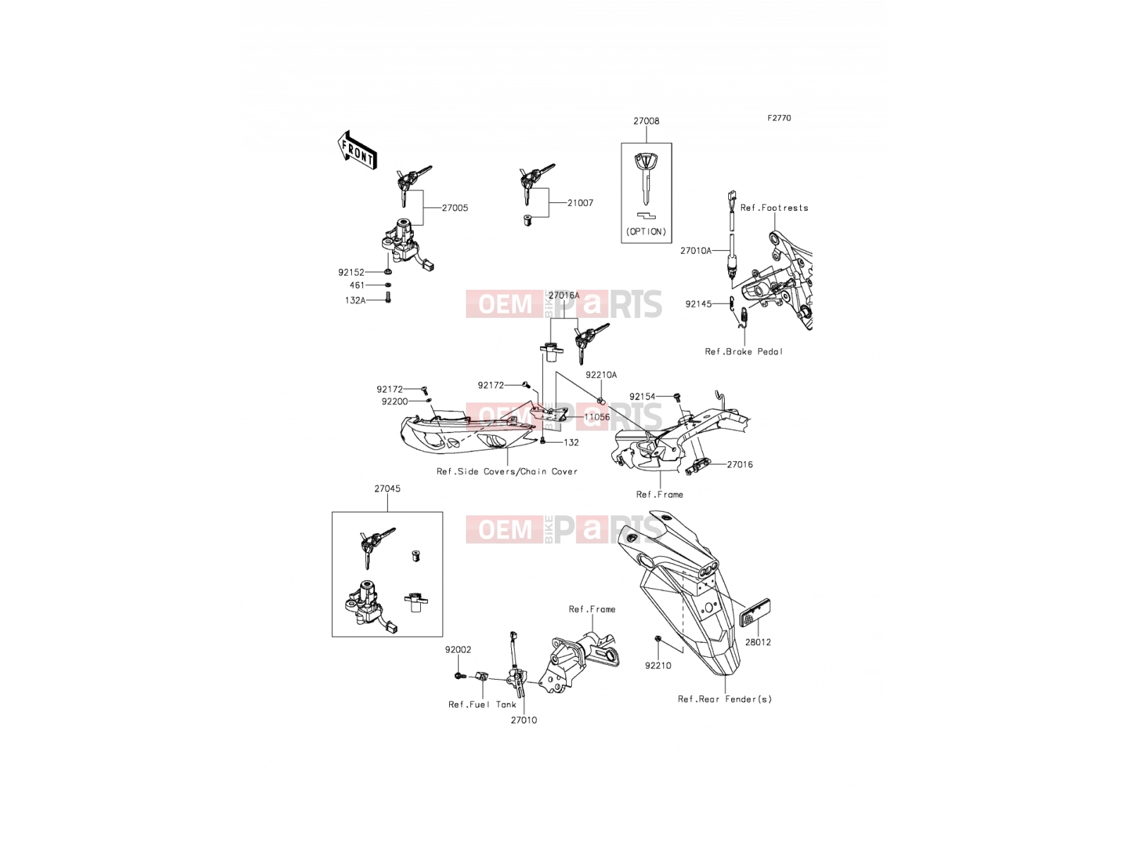 Ignition Switch - Kawasaki ER-6f ABS (EX650FDS) 2013