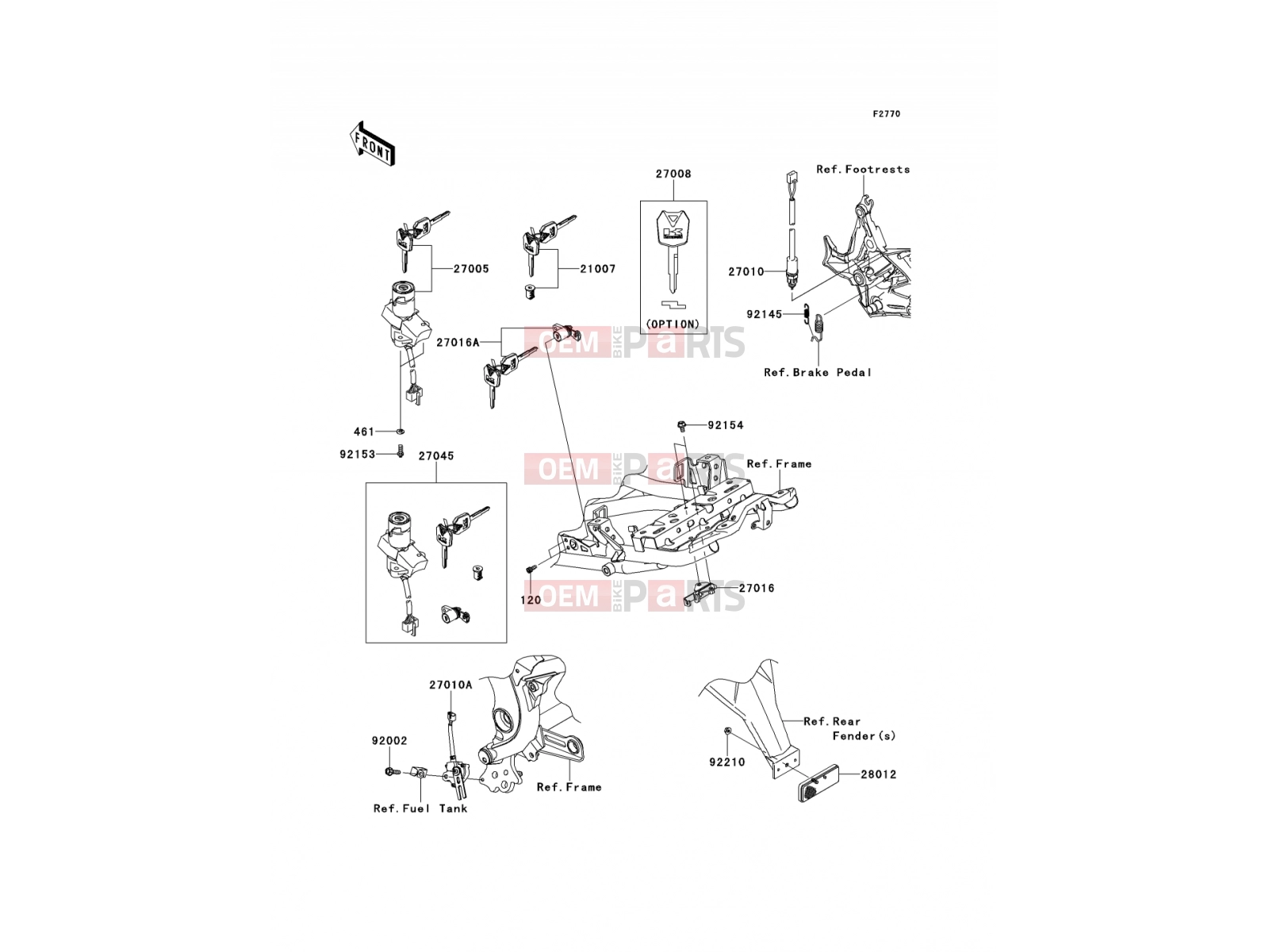 Ignition Switch - Kawasaki VERSYS (KLE650CDF) 2013