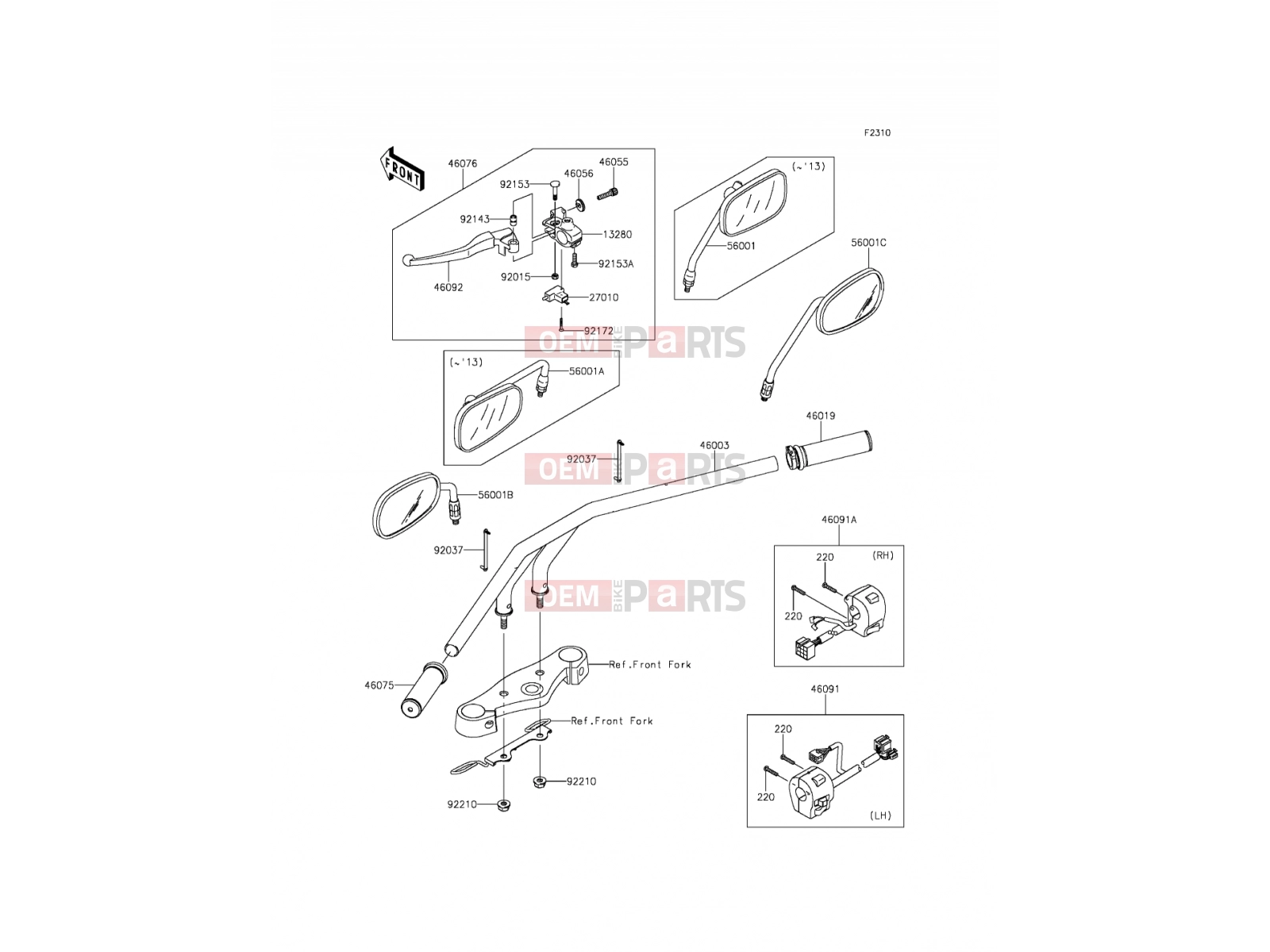 KAWASAKI 2014 Handlebar