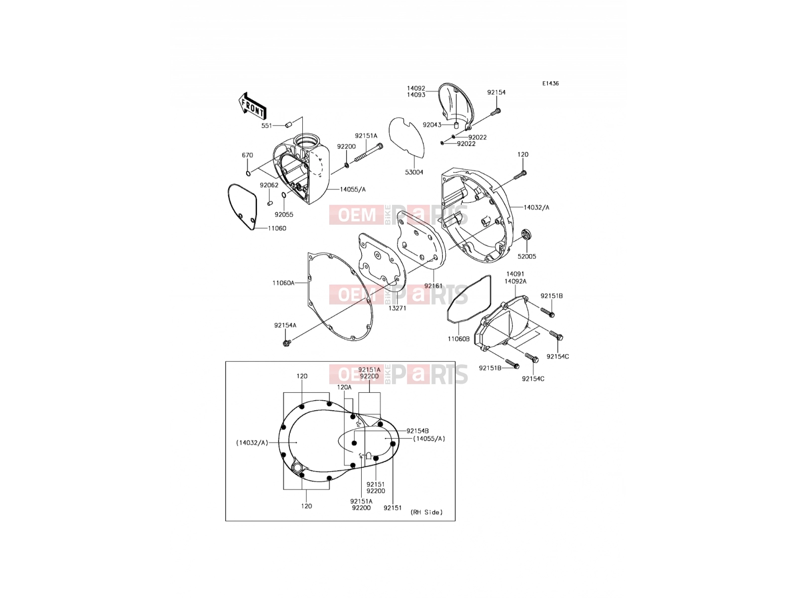 KAWASAKI 2016 Right Engine Cover(s)