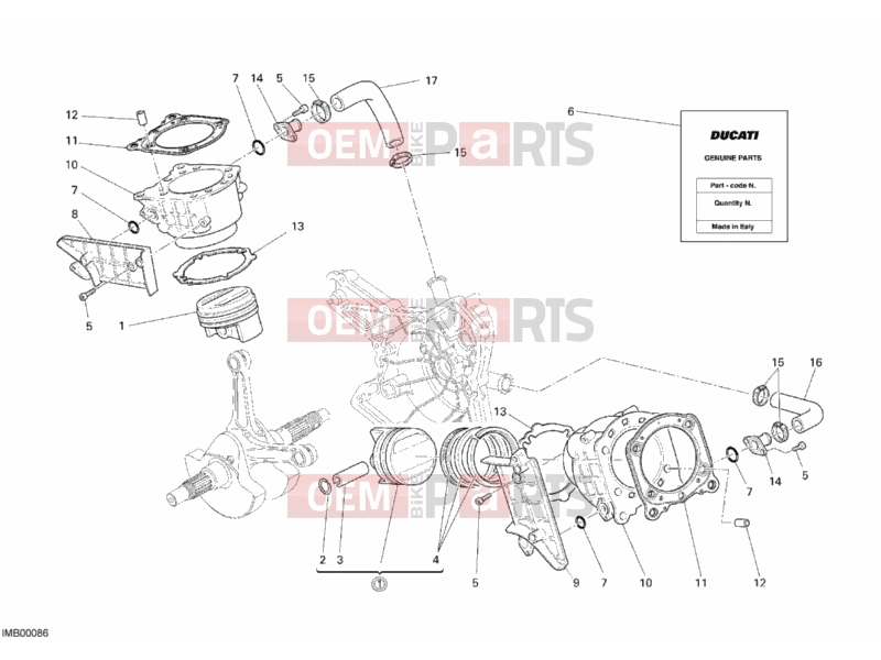 DUCATI 2007 Monster S4RS CYLINDER - PISTON » ENGINE CASE