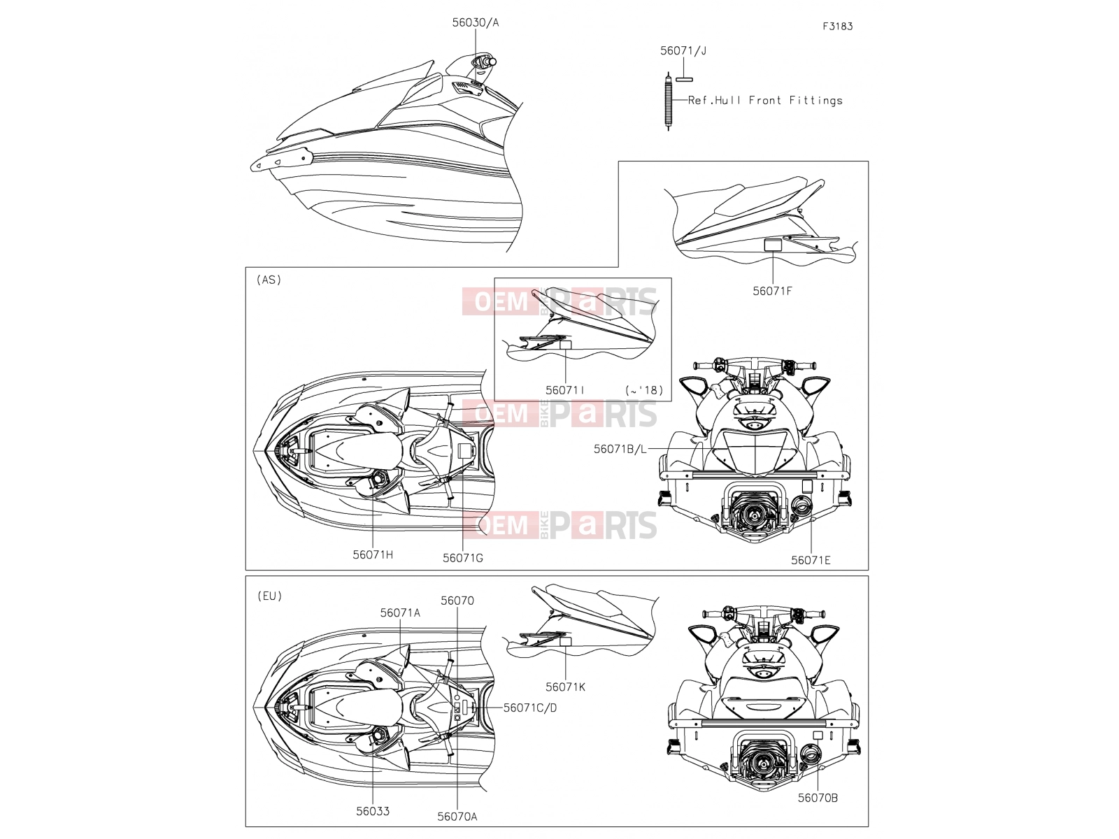 le-monページ KAWASAKI 2017 Labels 56070-3987 - LABEL-WARNING,RIGHTING > oem