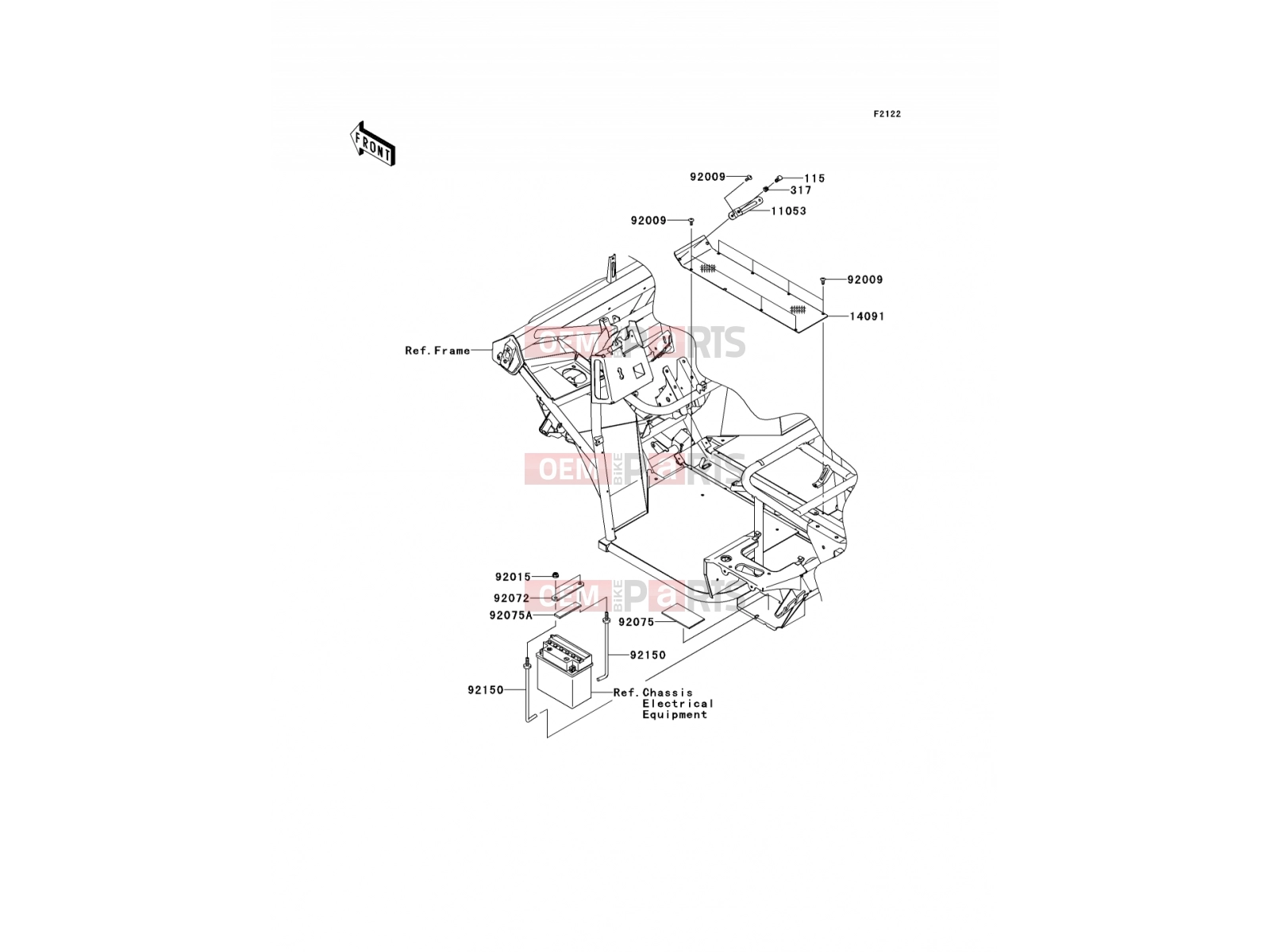Engine Mount - Kawasaki MULE 600 (KAF400BDF) 2013