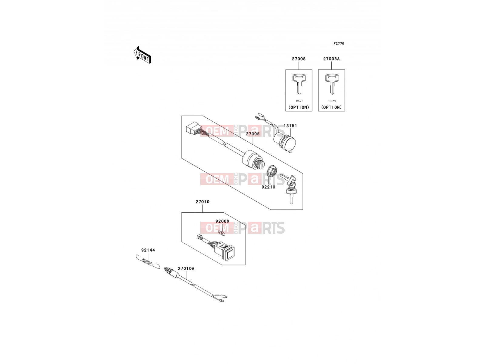Ignition Switch - Kawasaki MULE 610 4x4 (KAF400A8F) 2008