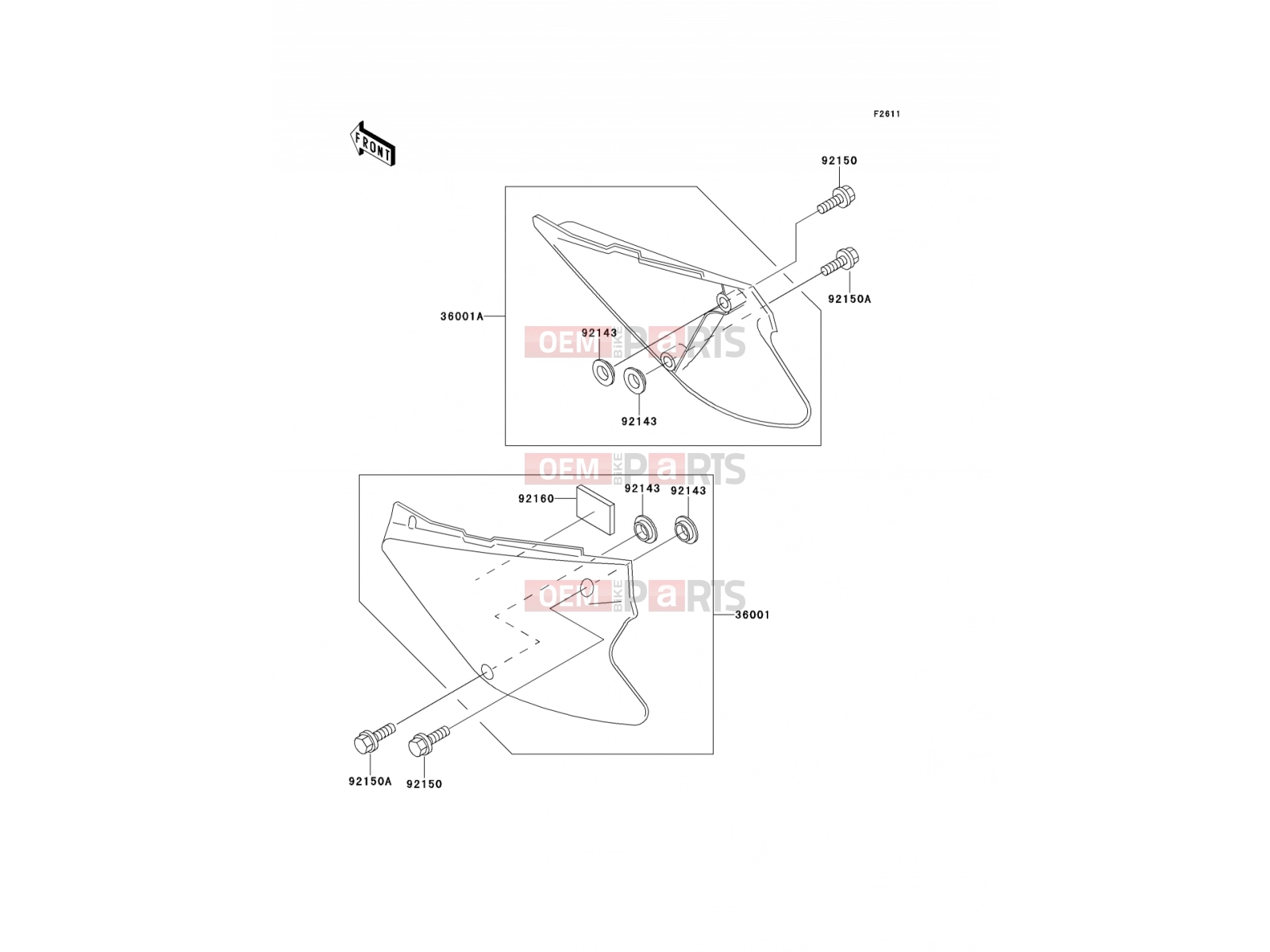 KAWASAKI 2000 Side Covers