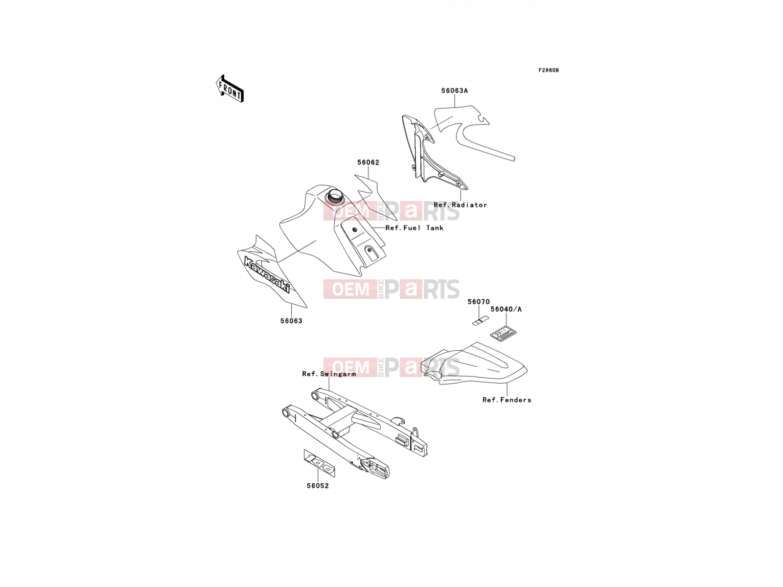 KAWASAKI 2000 Labels