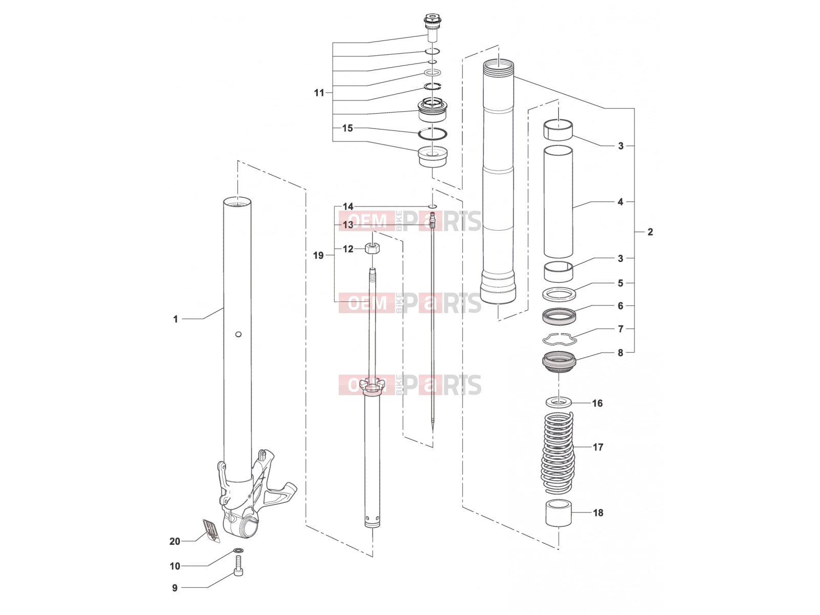 MV Agusta Brutale 800 RR Front Fork Right