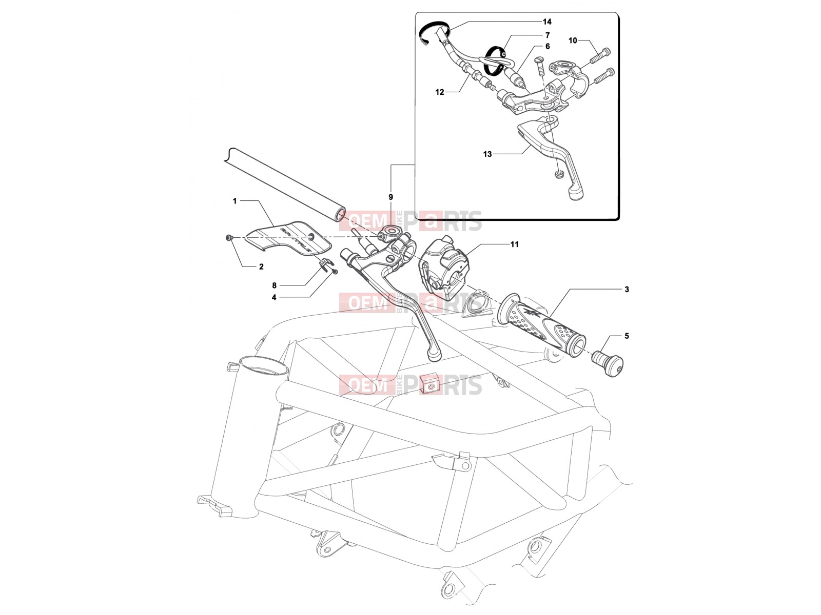 MV Agusta Dragster 800 RR Handlebar Assembly Left