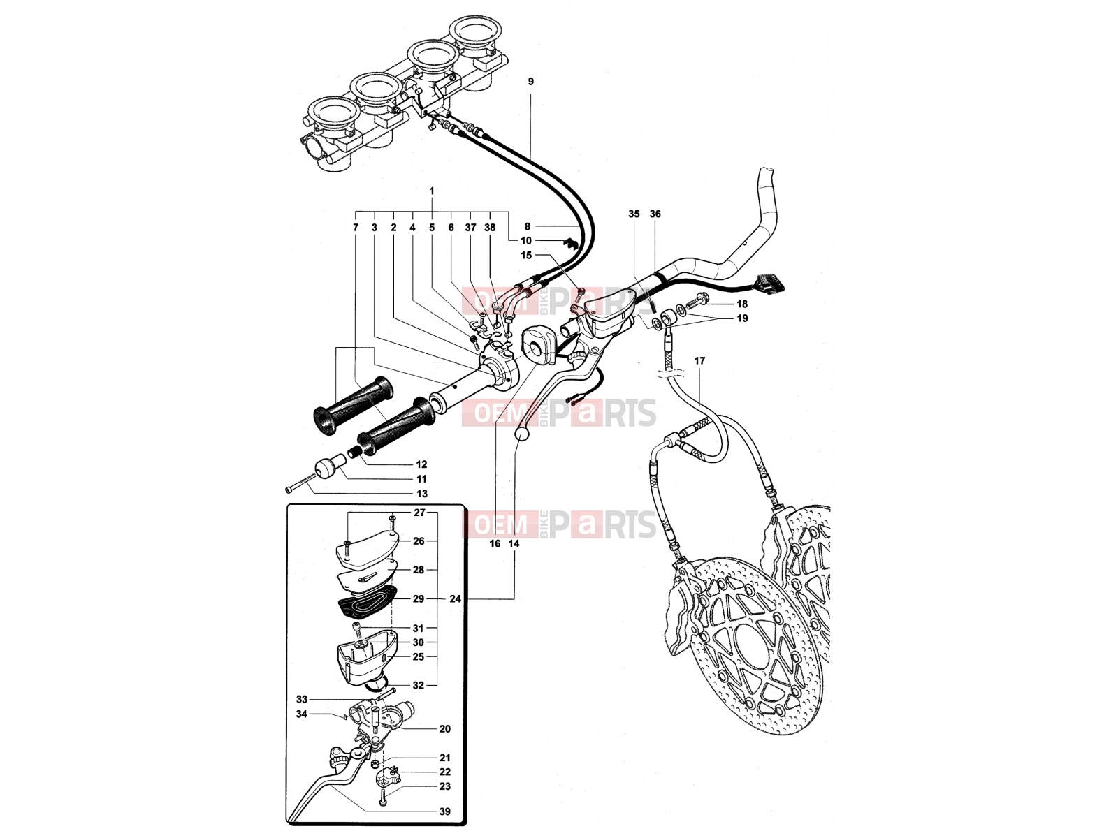 MV Agusta Brutale 910 R Handlebar Assembly Right
