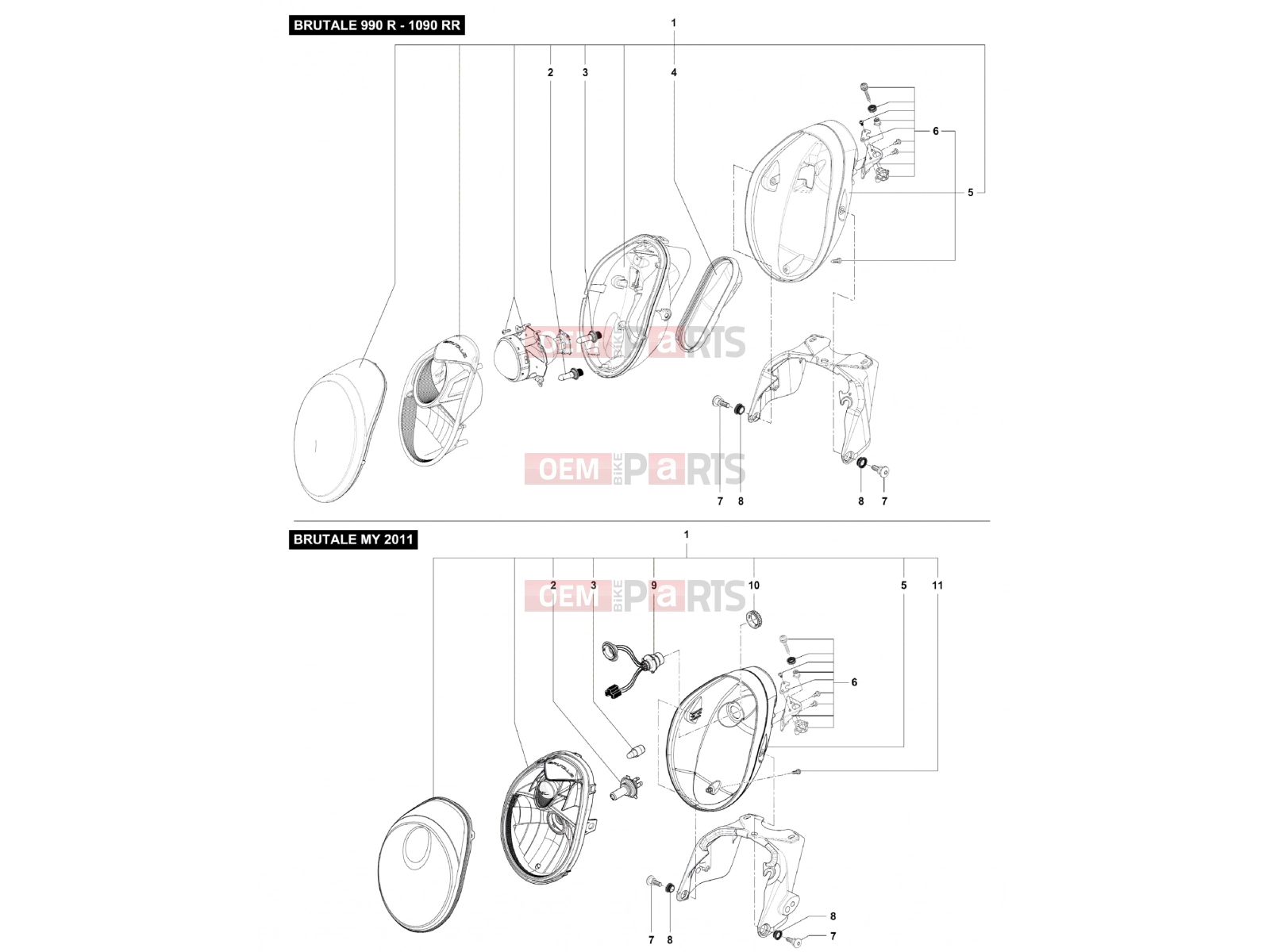 MV Agusta Brutale 920 Headlight