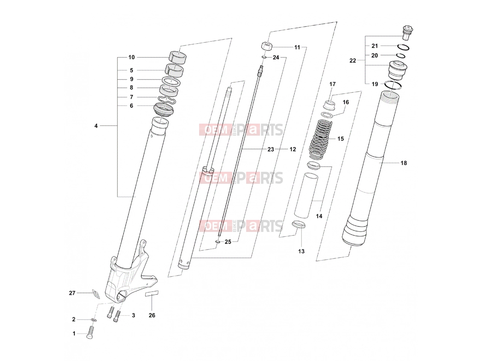 MV Agusta Brutale 1090 R 2012 Front Fork Left