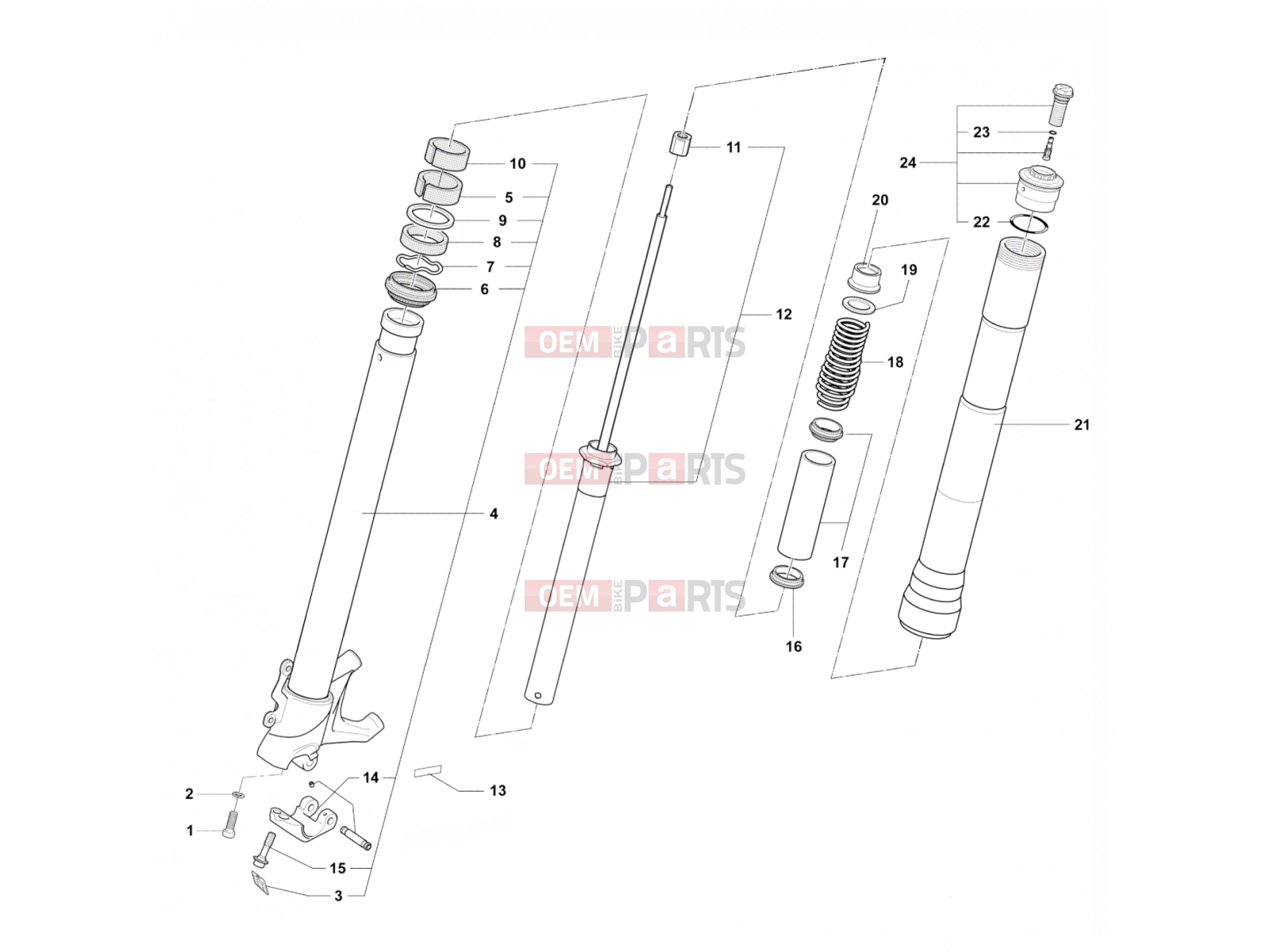 MV Agusta 2012 F4 R Front Fork Left