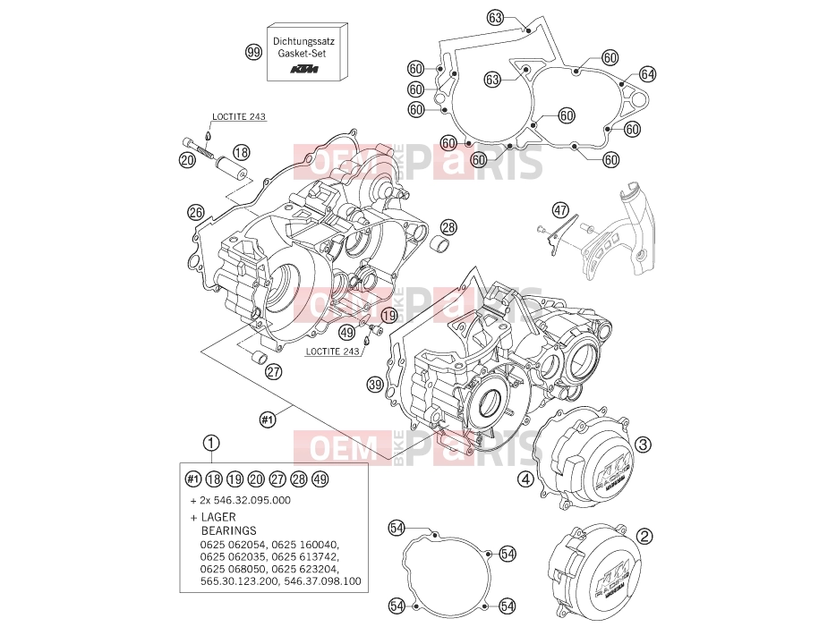 ENGINE CASE|Engine|30 - KTM 250 SX (6301E0) [EU] 2005