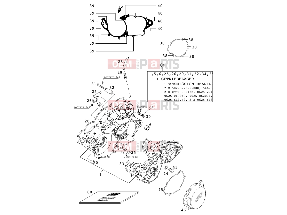 KTM 250 SX (630200) [EU] 2000 ENGINE CASE|Engine|30