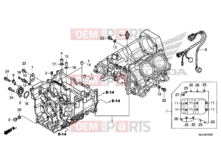 E-15 CRANKCASE - Honda CTX1300A 2016