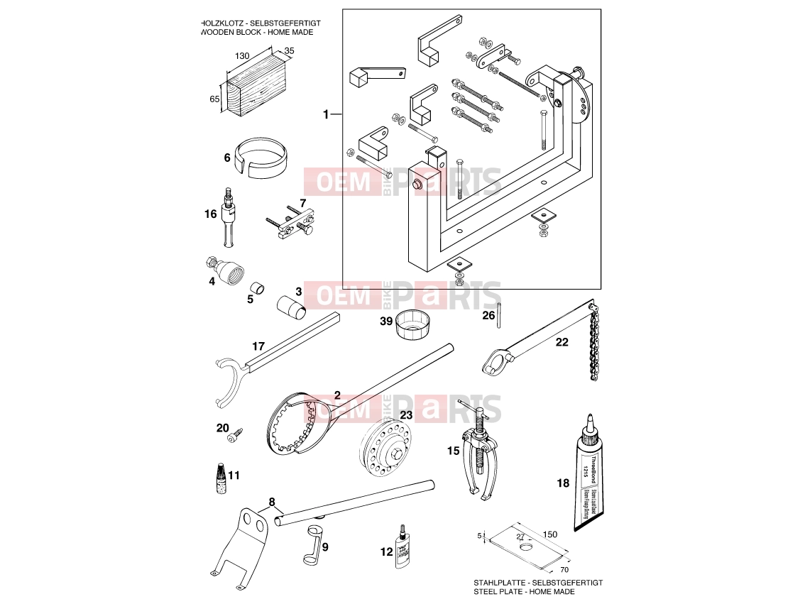 KTM 620 EGS-E 11LT ORANGE/LOW (972777) [EU] 1997 Special tools (engine)|Engine|29