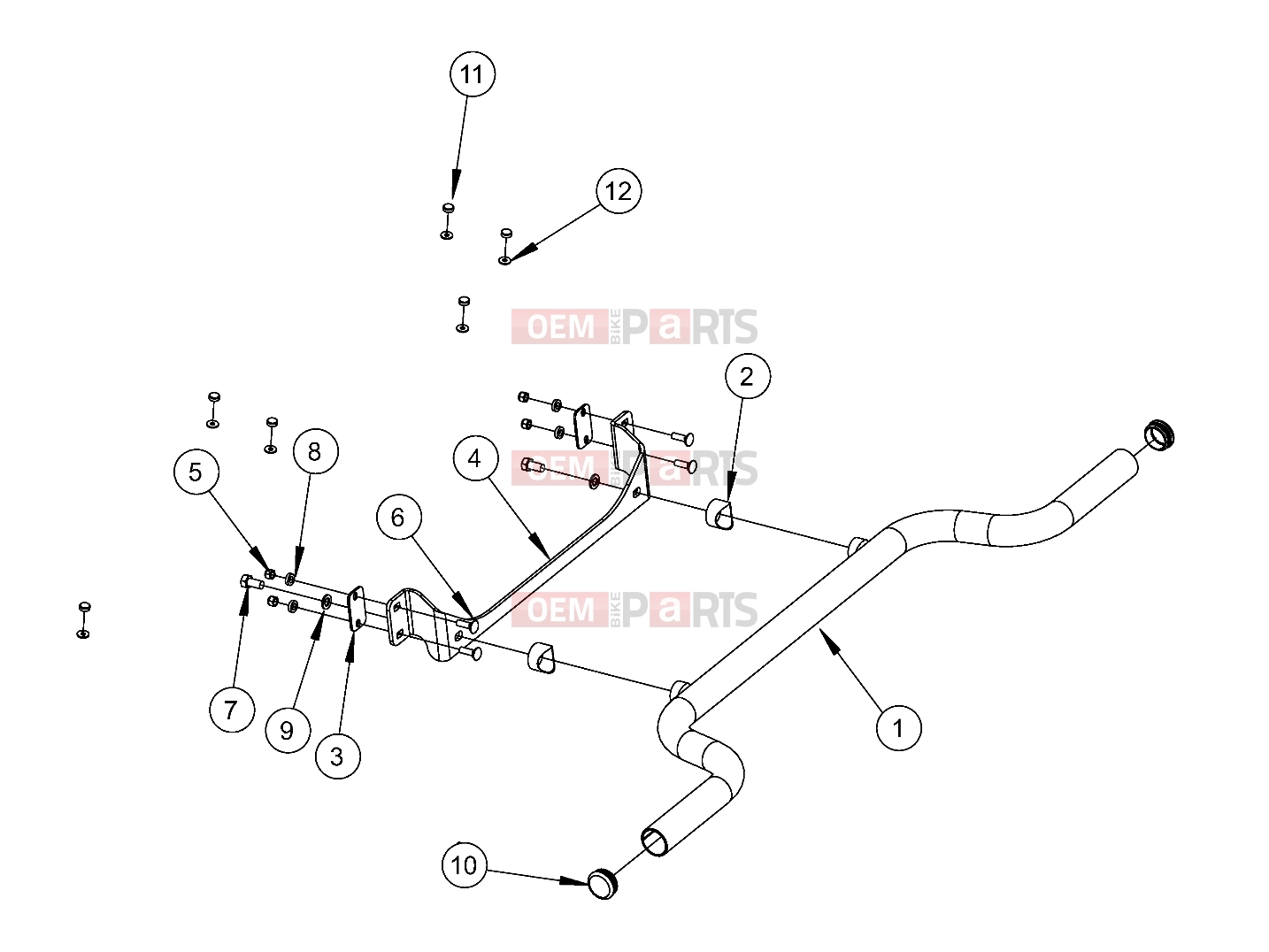 Polaris 2010 LEV GEM - E2/E4/E6/ES/EL/ELXD FRAME | FRAME, OPTIONS, BUMPER, CHROME, REAR - e2/e4/e6 (49GEMOPTIONS11BUMPERRR)
