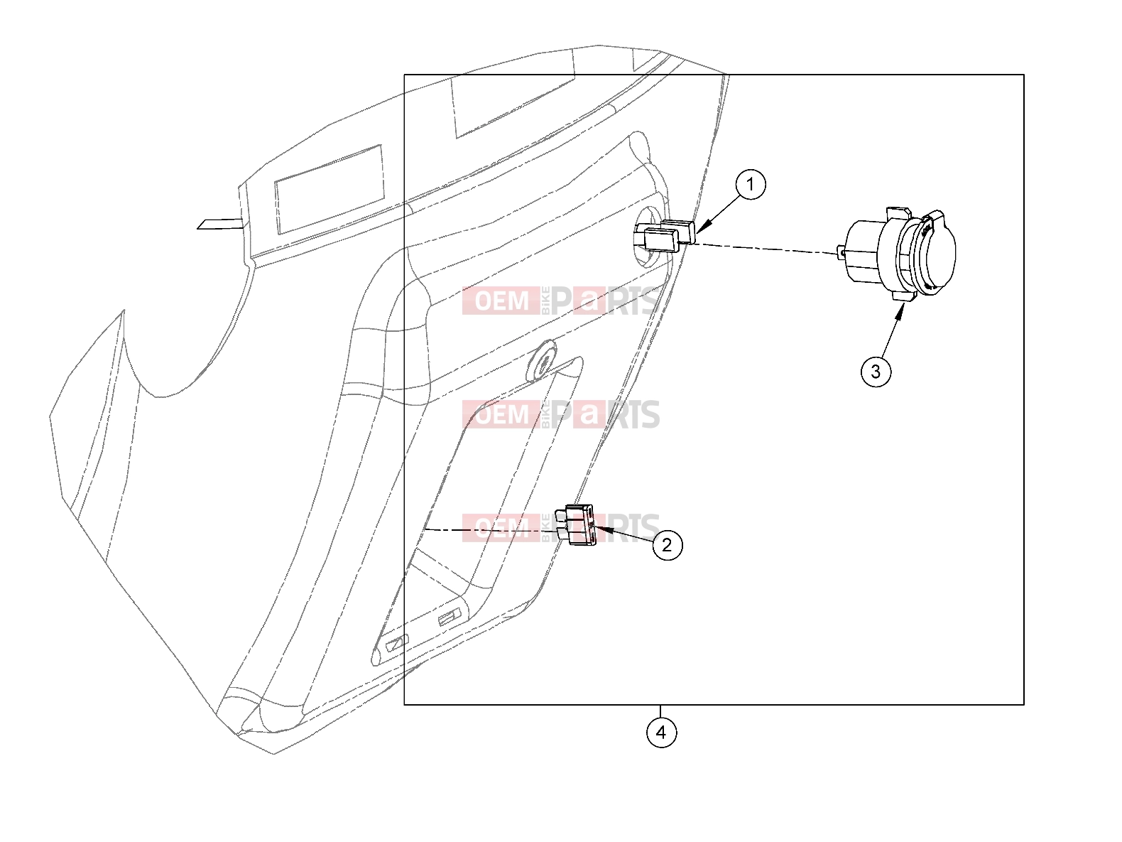 Polaris 2009 LEV GEM - E2/E4/E6/ES/EL/ELXD ELECTRICAL | ELECTRICAL, OPTIONS, ACCESSORY PLUG KIT - e2/e4/e6/eS/eL/eLXD (49GEMOPTIONS11PLUG)