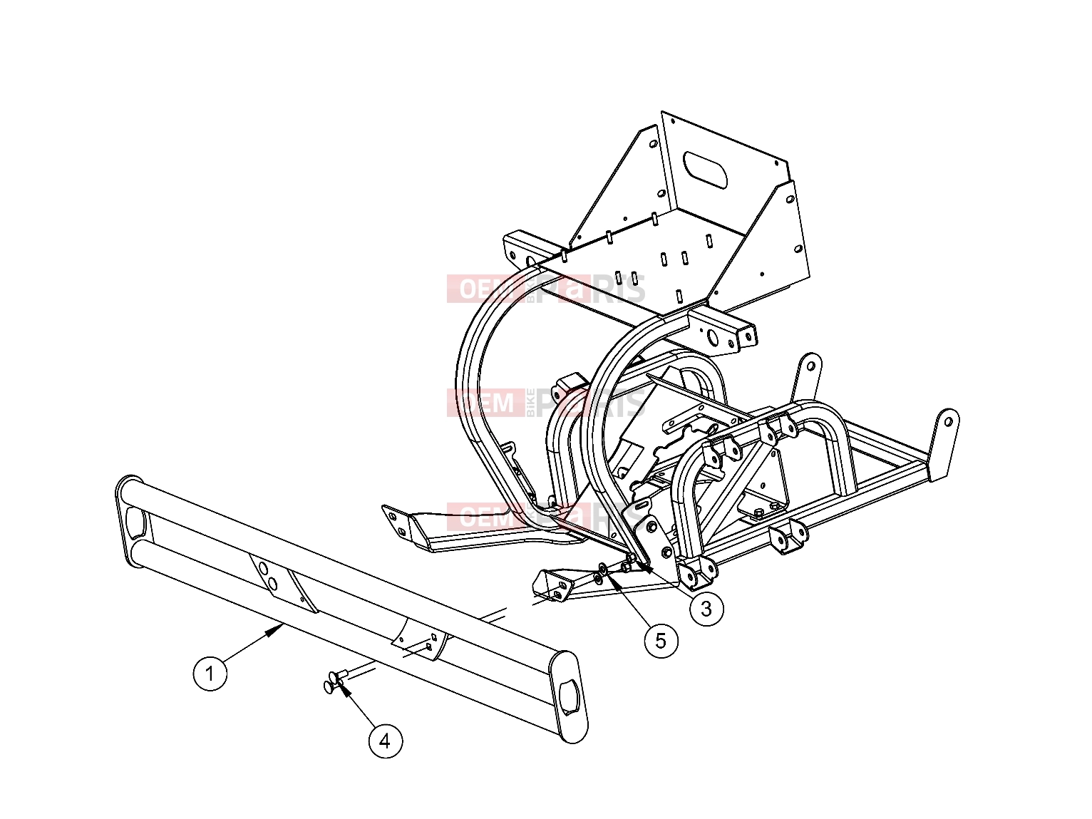 Polaris 2007 LEV GEM - E2/E4/E6/ES/EL/ELXD FRAME | FRAME, OPTIONS, BUMPER, FRONT, RUGGED - e2/e4/e6/eS/eL/eLXD (49GEMOPTIONS11BUMPERRGD)