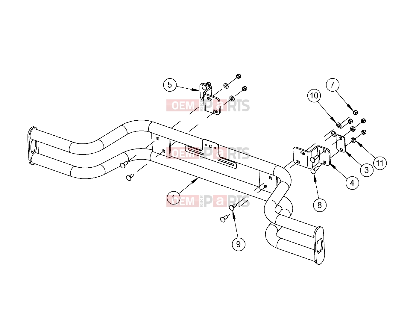 Polaris 2007 LEV GEM - E2/E4/E6/ES/EL/ELXD FRAME | FRAME, OPTIONS, BUMPER, REAR, RUGGED - e2/e4/e6 (49GEMOPTIONS11BUMPERRRRGD)