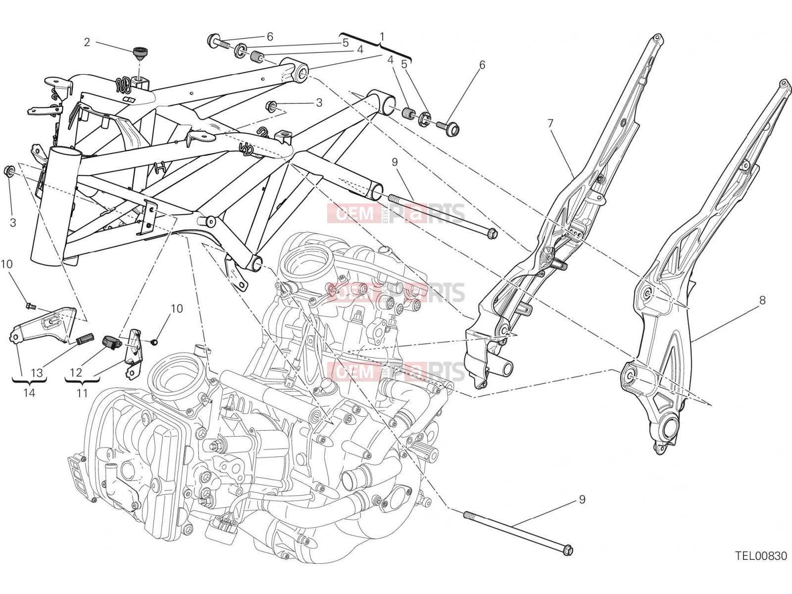 DUCATI 2015 Diavel Carbon FRAME [MOD:DVLC]