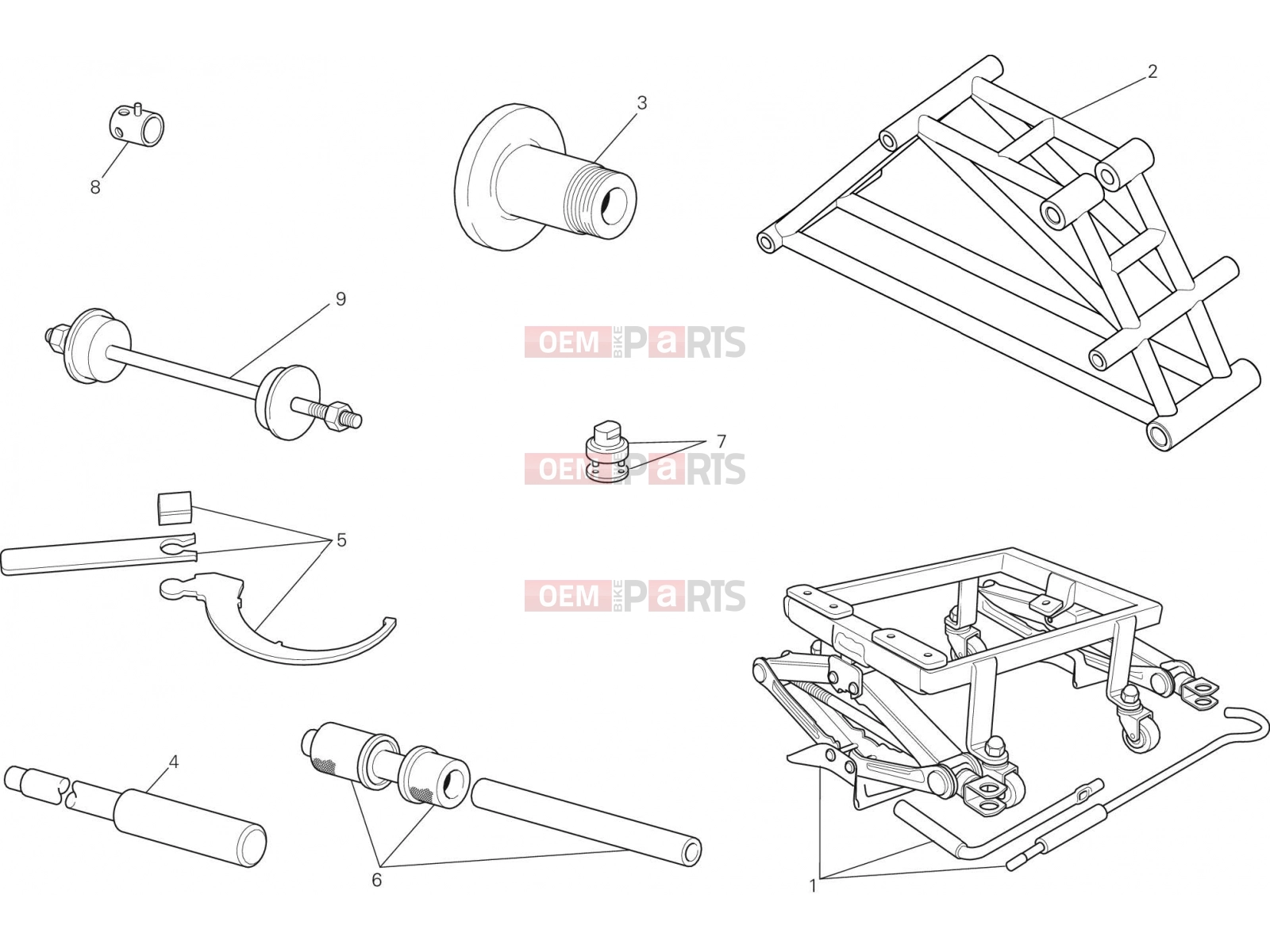DUCATI 2017 SuperSport WORKSHOP SERVICE TOOLS (FRAME) [MOD:SS 939]