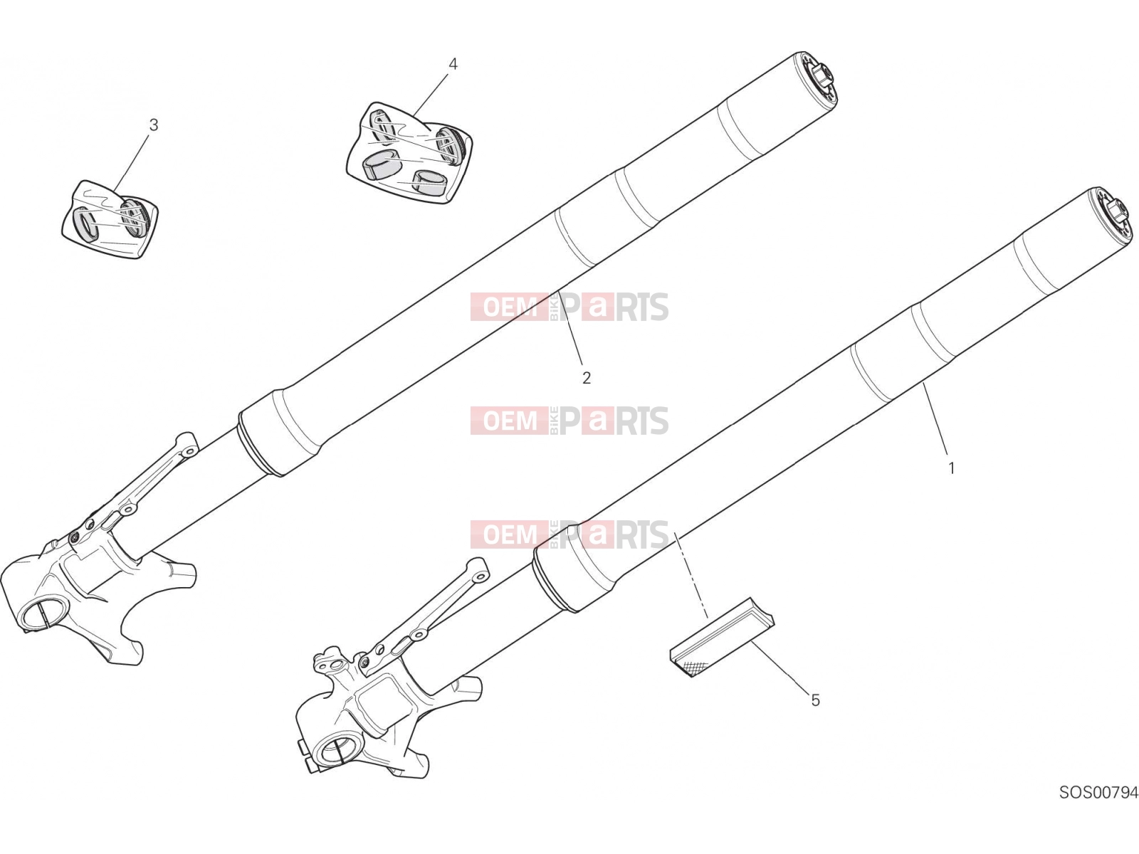 DUCATI 2018 Multistrada 1260 PikesPeak FRONT FORK [MOD:MS1260PP]