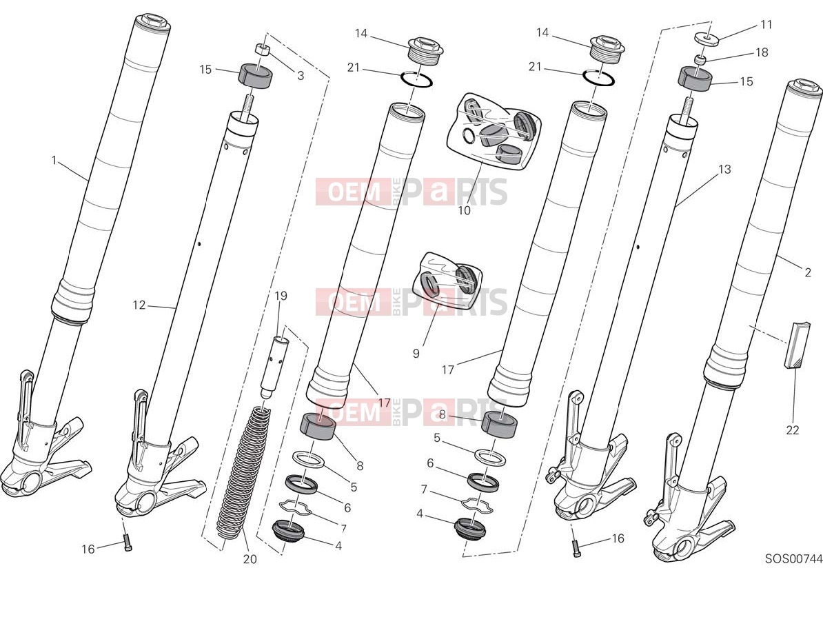DUCATI 2019 Monster 821 FRONT FORK [MOD:M 821]
