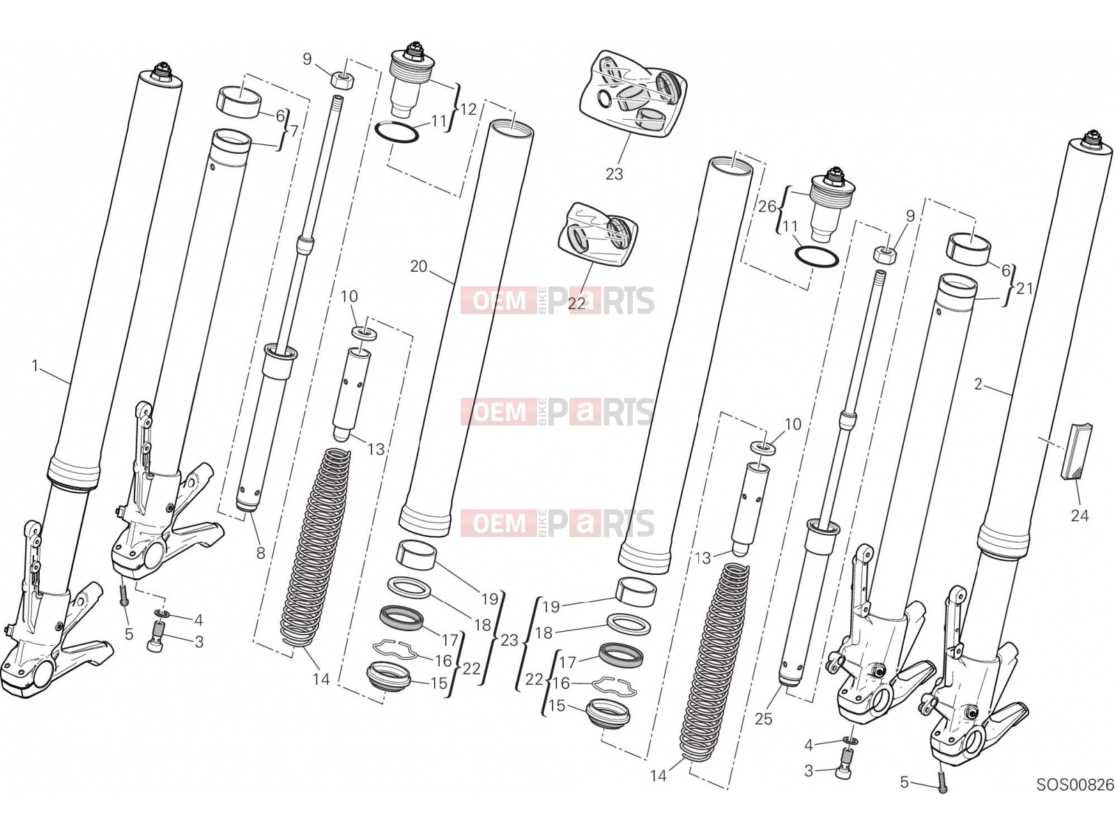 DUCATI 2019 Multistrada 950  FRONT FORK [MOD:MS950]