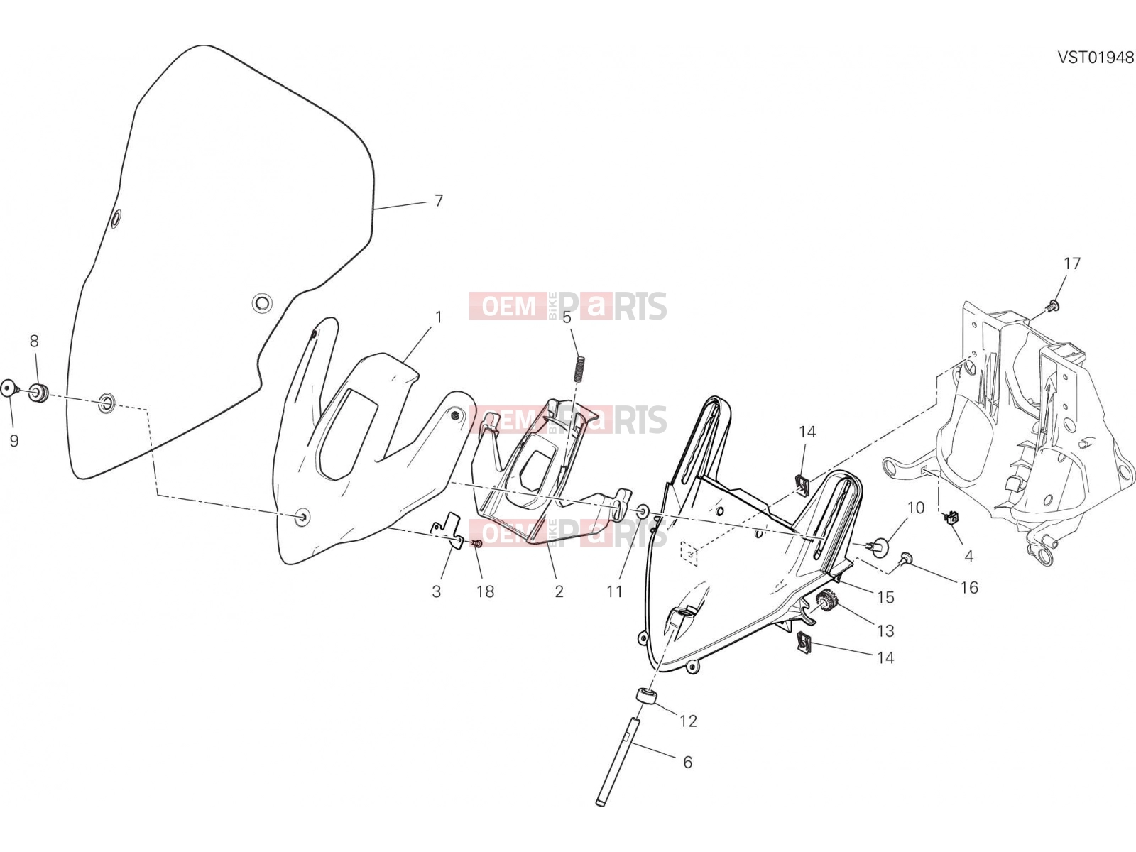 DUCATI 2019 Multistrada 950  WINDSHIELD [MOD:MS950]