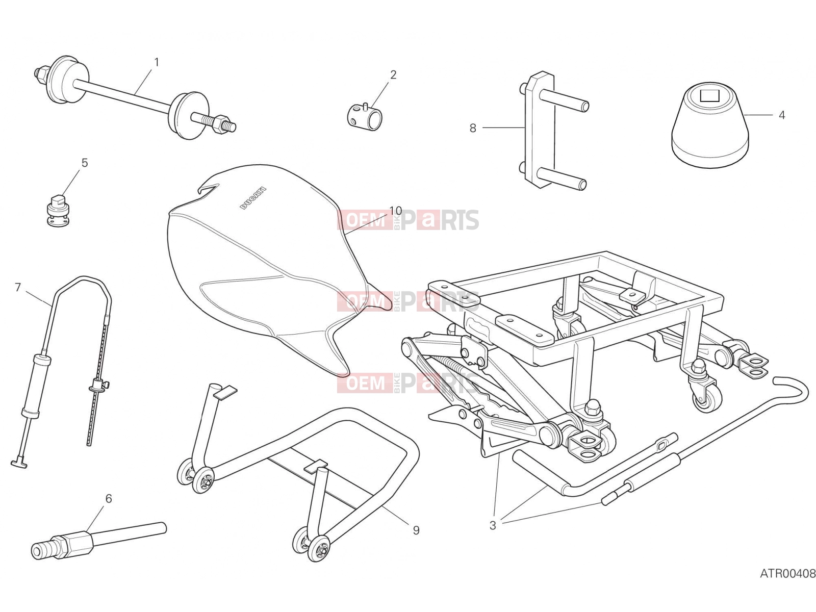 DUCATI 2020 Monster 797 WORKSHOP SERVICE TOOLS, FRAME [MOD:M 797]