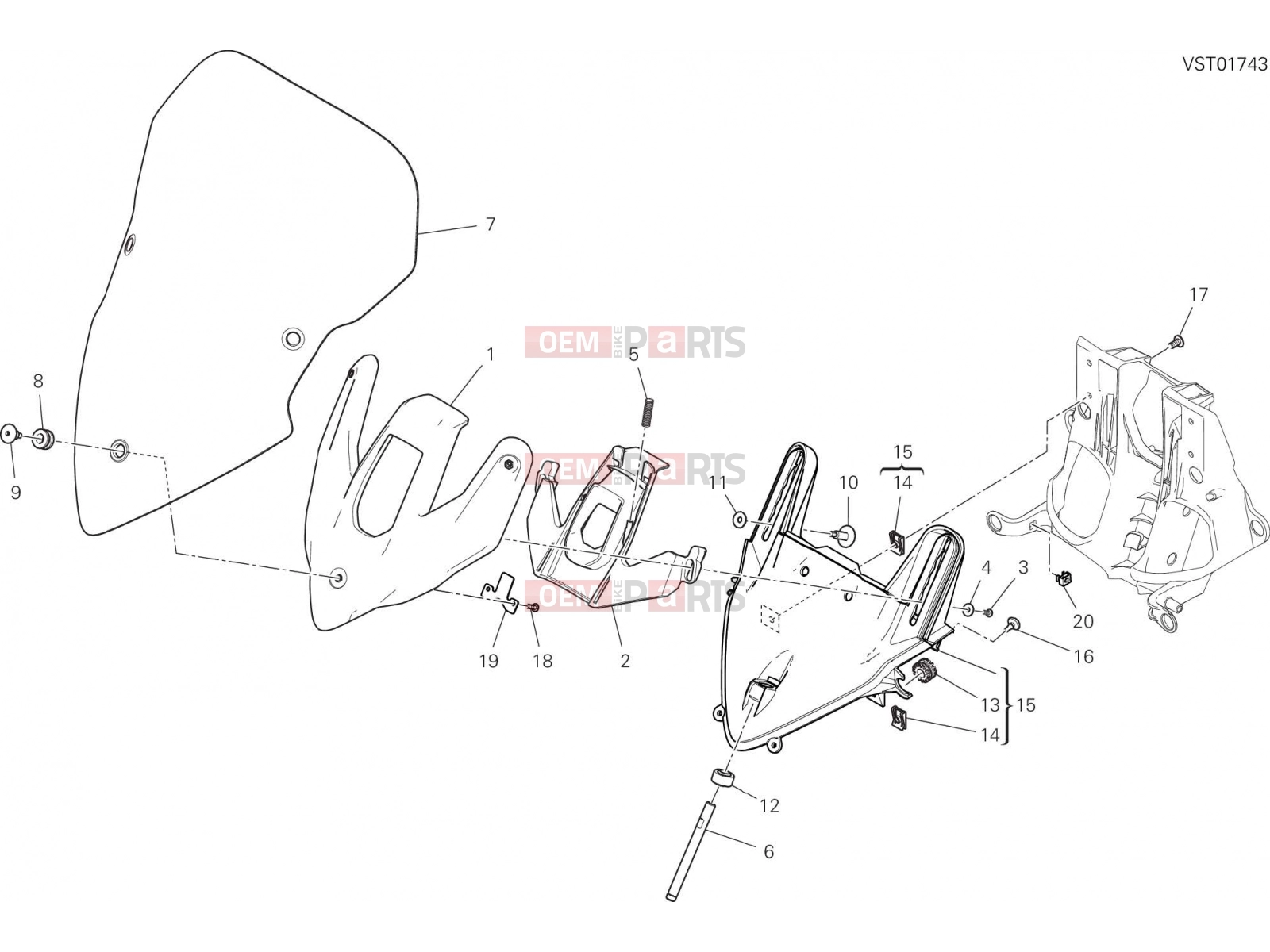 DUCATI 2020 Multistrada 1260 WINDSHIELD [MOD:MS1260]