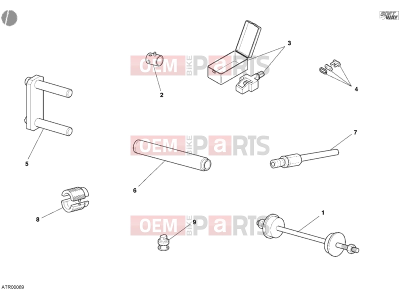 DUCATI 2005 Monster 620 Dark Single Disc WORKSHOP SERVICE TOOLS, FRAME » FRAME