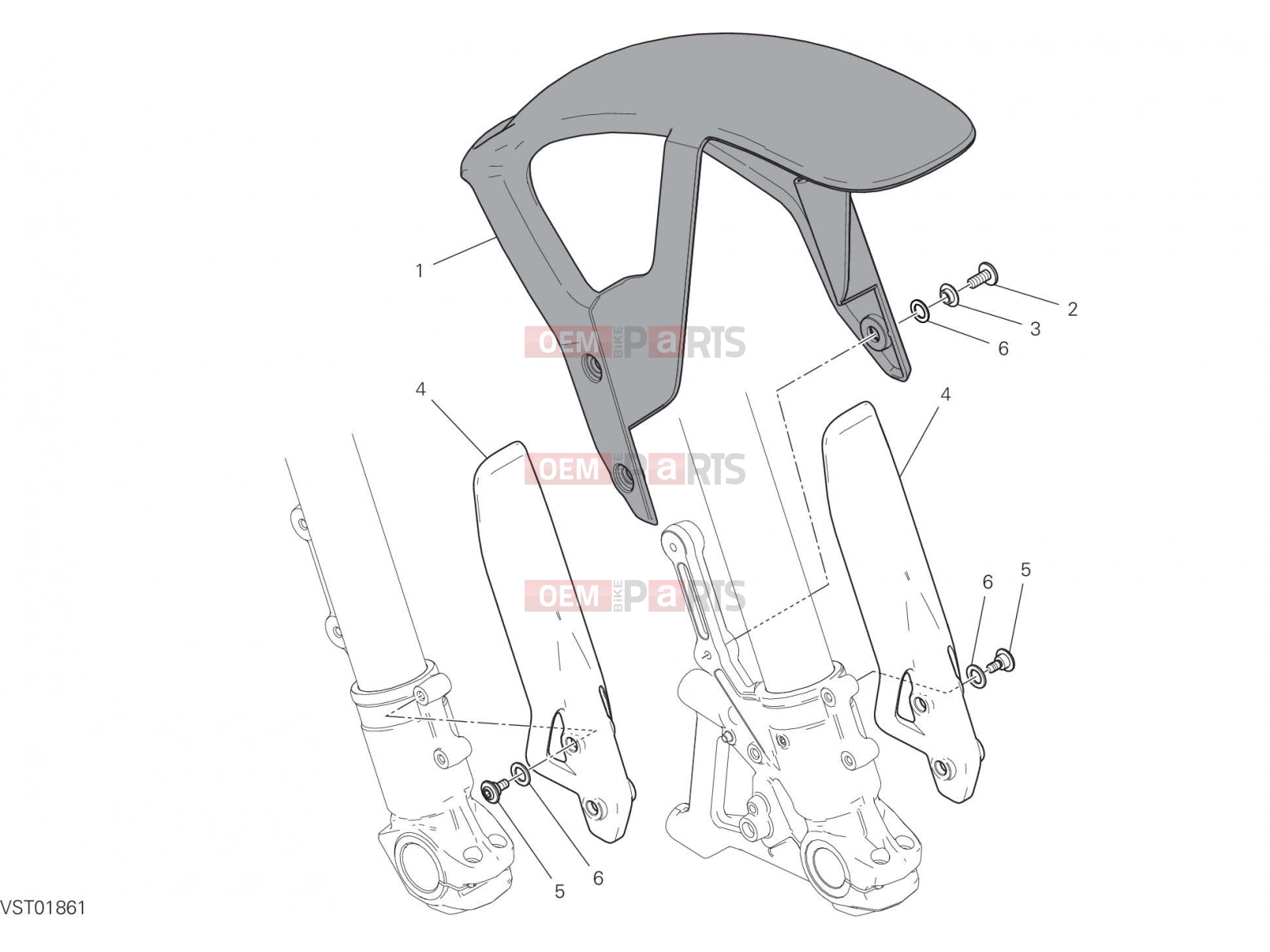 DUCATI 2021 Scrambler ICON FRONT MUDGUARD