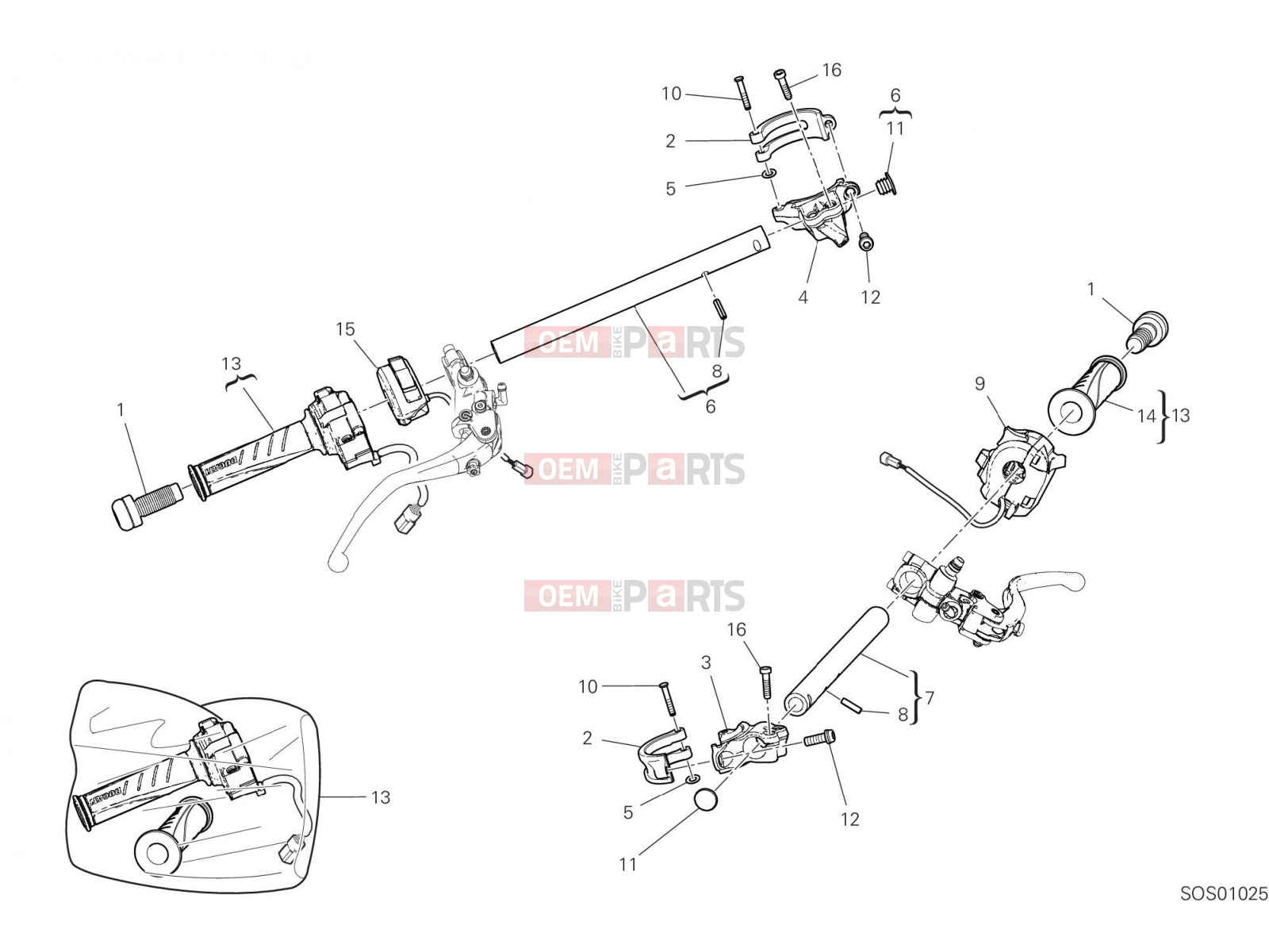 DUCATI 2021 Panigale V2 HALF-HANDLEBARS [MOD:PANV2]