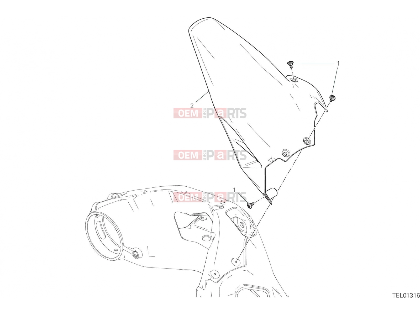 DUCATI 2021 Panigale V2 REAR MUDGUARD [MOD:PANV2]